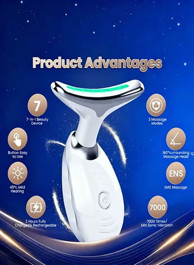 NoorTech Firming Wrinkle Removal Device Neck Face Lifting Tighten Massager LED Photon Therapy Anti Wrinkle Double Chin Remover - Image 3